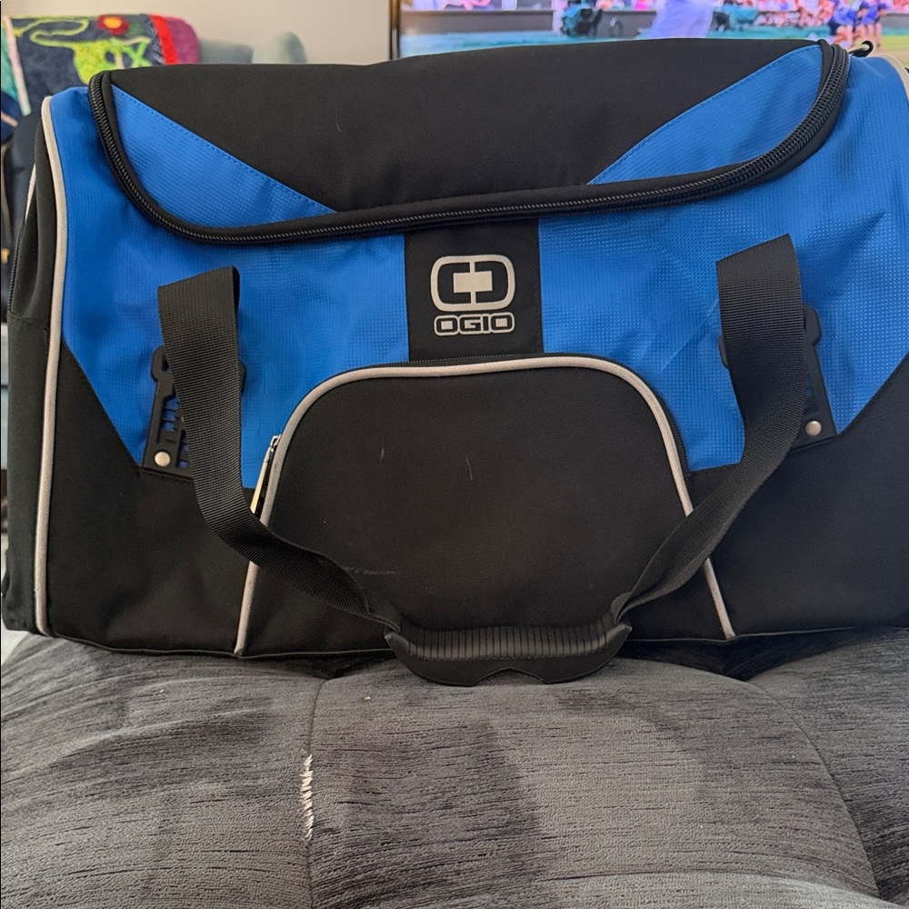 OGIO Black and Blue Duffel Bag with Shoulder Strap